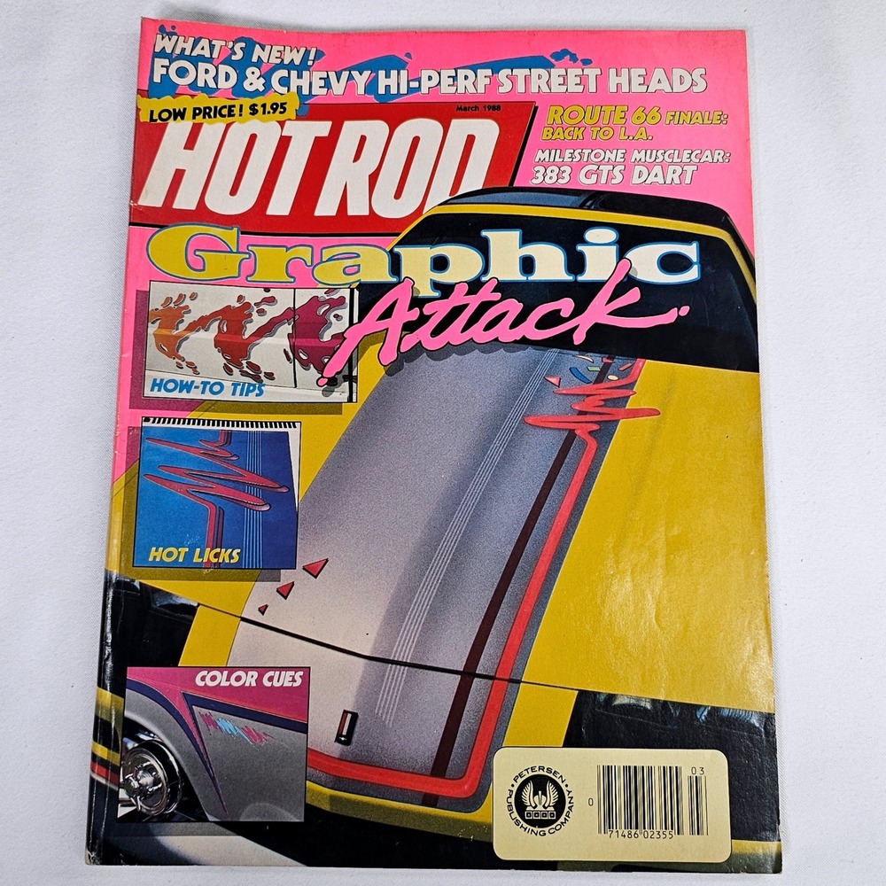 Hot Rod‎ Magazine March 1988 Graphic Attack Ford Chevy Performance Muscle Cars